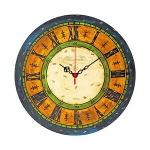 Wallity Nástěnné hodiny Retros 40 cm krémové/oranžové
