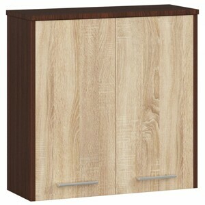 Ak furniture Závěsná koupelnová skříňka Fin 60 cm venge/sonoma