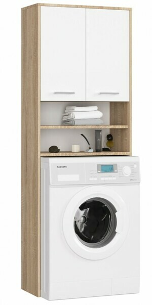 Ak furniture Koupelnová skříňka nad pračku Fin dub sonoma/bílá