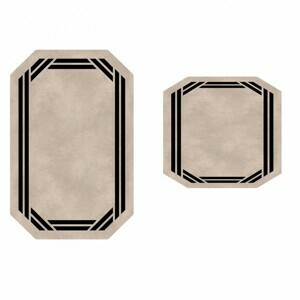 L'essentiel Sada 2 kusů koupelnových předložek Simplicity béžová