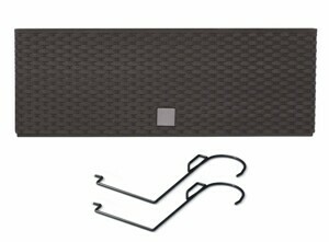 Prosperplast Truhlík RETTO s háky a vkladem antracit, varianta 39,5 cm
