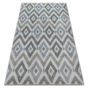 Dywany Lusczow Kusový koberec SOFT ROMBY modro-šedý, velikost 80x150