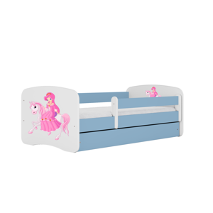 Kocot kids Dětská postel Babydreams princezna na koni modrá, varianta 70x140, bez šuplíků, bez matrace