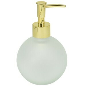 Bathroom Solutions Skleněný dávkovač mýdla BELLY 400 ml bílý