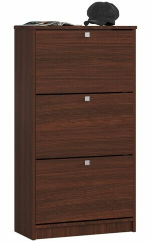 Ak furniture Botník Marienne 60 cm - 3 dvířka wenge