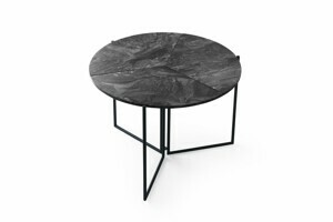 Hanah Home Jídelní skládací stůl Yaprak 100 cm šedý mramor
