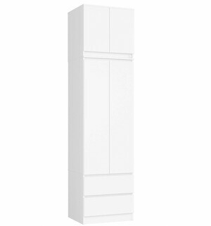 Ak furniture Šatní skříň s nástavcem Star 60 cm bílá
