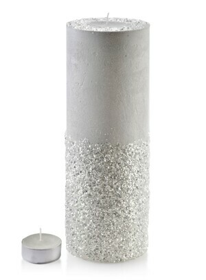 Mondex Velký moderní svícen Diament 36 cm bílý