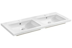 Comad Dvojité keramické zápustné umyvadlo Spirit 120 cm bílé