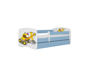Kocot kids Dětská postel Babydreams bagr modrá, varianta 70x140, bez šuplíků, bez matrace