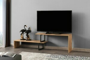 Kalune Design TV stolek OVIT 153 cm černá borovice