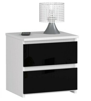 Ak furniture Noční stolek CL2 40 cm bílý/černý