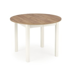 HALMAR Jídelní rozkládací stůl RINGO 102/142 cm dub craft zlatý/bílý