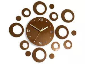 ModernClock 3D nalepovací hodiny Ring měděné