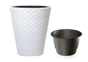 Prosperplast Květináč Little Matuba s vkladem bílý, varianta 30 cm