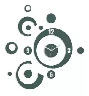 ModernClock 3D nalepovací hodiny Planets šedé