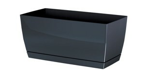 Prosperplast Truhlík KUBA s miskou grafit, varianta 24 cm