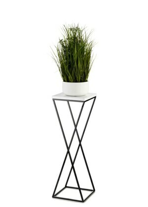 HowHomely Stojan na květiny Loft 24 cm černý
