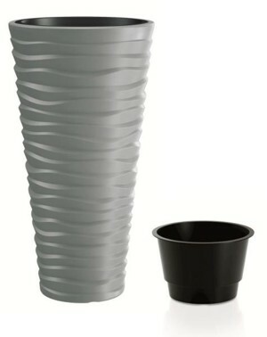 Prosperplast Květináč Long Sand s vložením šedý, varianta 29,6 cm