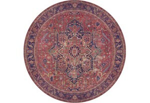 Conceptum Hypnose Kulatý koberec Blues Chenille 150 cm červený