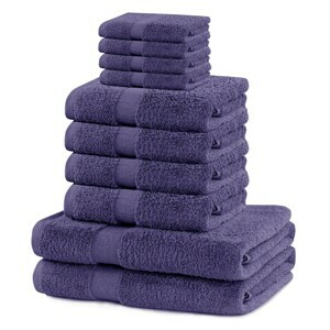 Sada ručníků DecoKing Kunis tmavě modrých, velikost 2*70x140+4*50x100+4*30x50