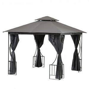 MultiGarden Zahradní pavilon 2v1 KIRSTY 3x3 m šedý