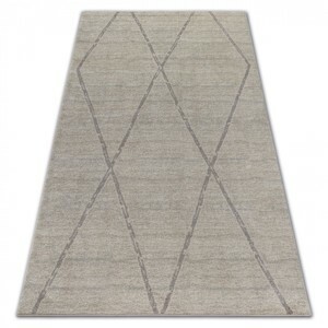 Dywany Lusczow Kusový koberec SOFT ROMBY krémovo-béžový, velikost 80x150