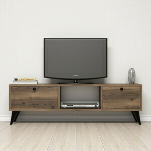 Kalune Design TV stolek SERENAT 138 cm černý/ořech