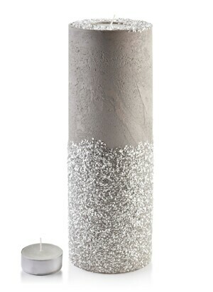 Mondex Velký moderní svícen Diament 36 cm béžový