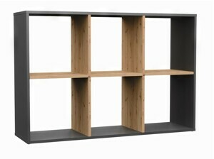 TP Living Regál MALAX 110 cm antracitový/dub artisan