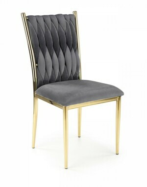 HALMAR Designová židle Leona šedá/zlatá