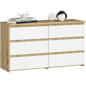 Ak furniture Komoda CL6 100 cm dub artisan/bílá