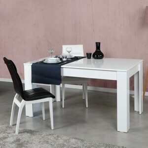 Hanah Home Jídelní rozkládací stůl OBLO 130/170 cm bílý