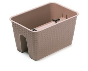 Prosperplast Truhlík na zábradlí RATONA mocca 40 cm