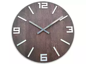 ModernClock Nástěnné hodiny Dob hnědé