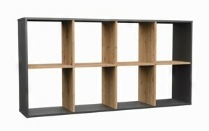 TP Living Regál MALAX 147 cm antracitový/dub artisan
