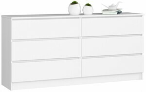 Ak furniture Komoda Rollo V 160 cm bílá matná