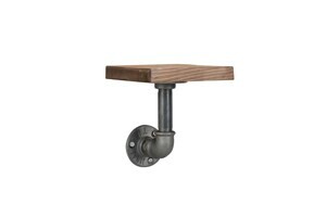 Kalune Design Sada nástěnných polic BoruRaf V 3 ks černá/hnědá