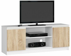 Ak furniture TV stolek Beron 140 cm bílý/sonoma