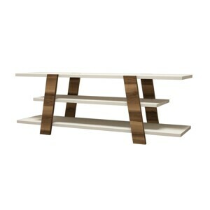 Kalune Design TV stolek FLOWER 120 cm krémový/ořech