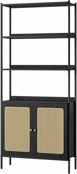 SONGMICS Knihovna Vasagle Balety 76 cm černo-hnědá