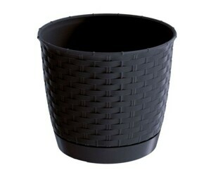 Prosperplast Květináč Ratolla Round antracit, varianta 14,5 cm