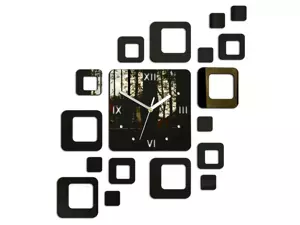 ModernClock 3D nalepovací hodiny Roman Quadrat wenge