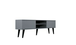 Kocot kids TV stolek TORONTO 160 cm šedý/černý
