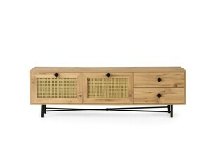 Kalune Design TV stolek HAPSIYAS 180 cm dub/černý