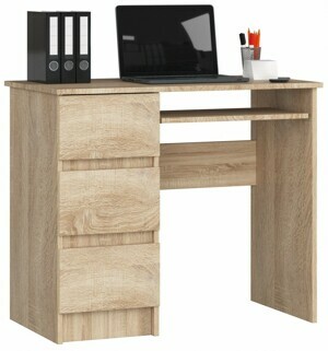 Ak furniture Psací stůl A-6 90 cm dub sonoma levý