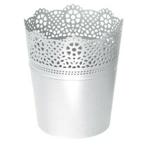 Prosperplast Květináč s krajkou Lace bílý, varianta 11,2 cm