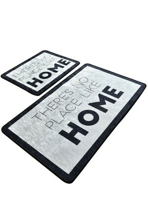 L'essentiel Sada 2 kusů koupelnových předložek Like Home černá/bílá