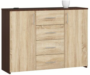 Ak furniture Komoda Torvi K 110 cm wenge/dub sonoma