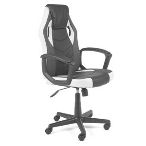 Ak furniture Otočná herní židle FERO II černo-bílá
